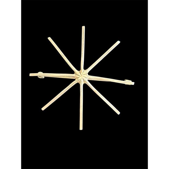 MCM Sterling Silver Modernist Minimalist 2.5” Starburst Brooch 1940 925 - Picture 1 of 6
